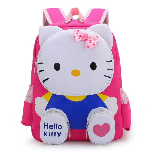 Hello Kitty Kids Backpack Cute Cartoon School Bag for Girls 3-9 Years Kindergarten Fashion Small Backpack Ipad