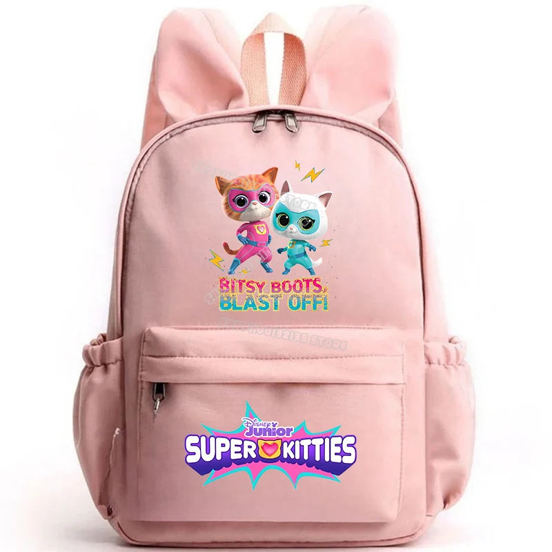 Super Kitties Girls School Bags for Girls Cartoon Anime Boy Girl Knapsack Teenager Backpack Student BookBag Rucksack Gift 2025