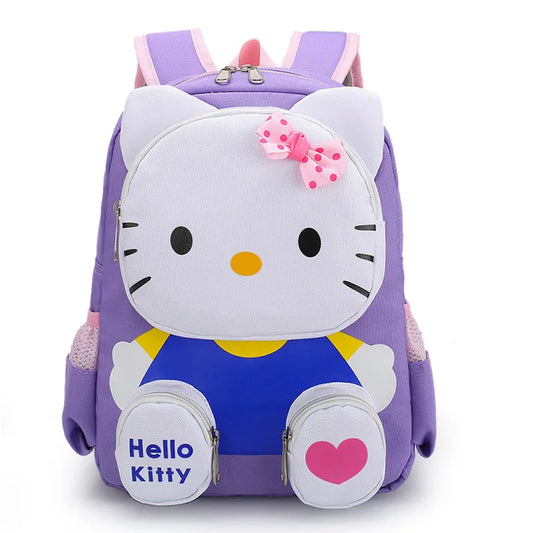 Hello Kitty Kids Backpack Cute Cartoon School Bag for Girls 3-9 Years Kindergarten Fashion Small Backpack Ipad