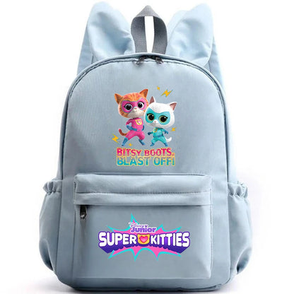 Super Kitties Girls School Bags for Girls Cartoon Anime Boy Girl Knapsack Teenager Backpack Student BookBag Rucksack Gift 2025