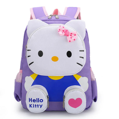 Hello Kitty Kids Backpack Cute Cartoon School Bag for Girls 3-9 Years Kindergarten Fashion Small Backpack Ipad