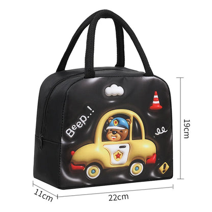 Kids Lunch Bag for School Portable Thermal Bag Children Cartoon Insulated Lunch Bag Cooler Bento Pouch Dinner Picnic Handbags