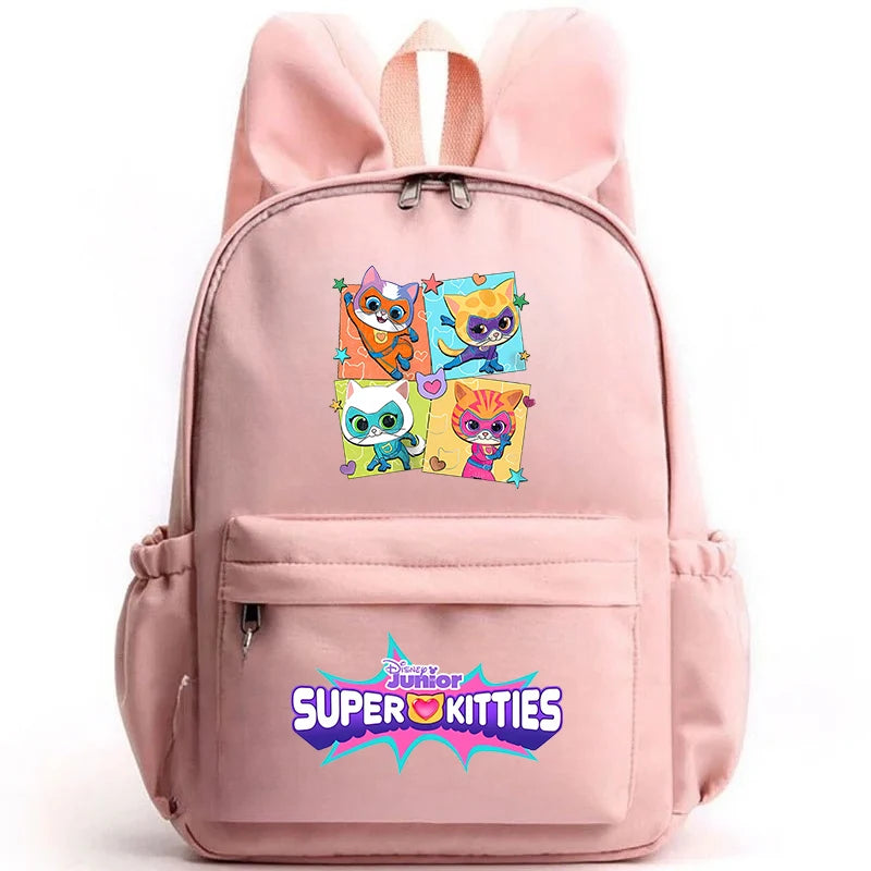 Super Kitties Girls School Bags for Girls Cartoon Anime Boy Girl Knapsack Teenager Backpack Student BookBag Rucksack Gift 2025