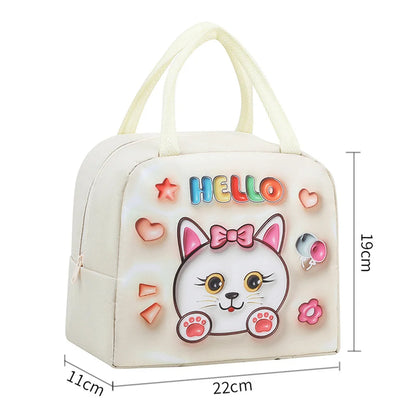 Kids Lunch Bag for School Portable Thermal Bag Children Cartoon Insulated Lunch Bag Cooler Bento Pouch Dinner Picnic Handbags