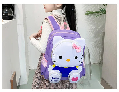 Hello Kitty Kids Backpack Cute Cartoon School Bag for Girls 3-9 Years Kindergarten Fashion Small Backpack Ipad