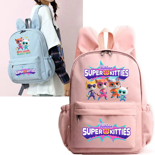 Super Kitties Girls School Bags for Girls Cartoon Anime Boy Girl Knapsack Teenager Backpack Student BookBag Rucksack Gift 2025