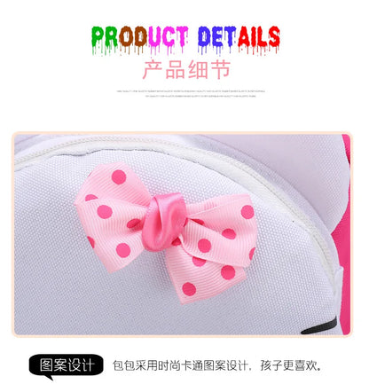 Hello Kitty Kids Backpack Cute Cartoon School Bag for Girls 3-9 Years Kindergarten Fashion Small Backpack Ipad